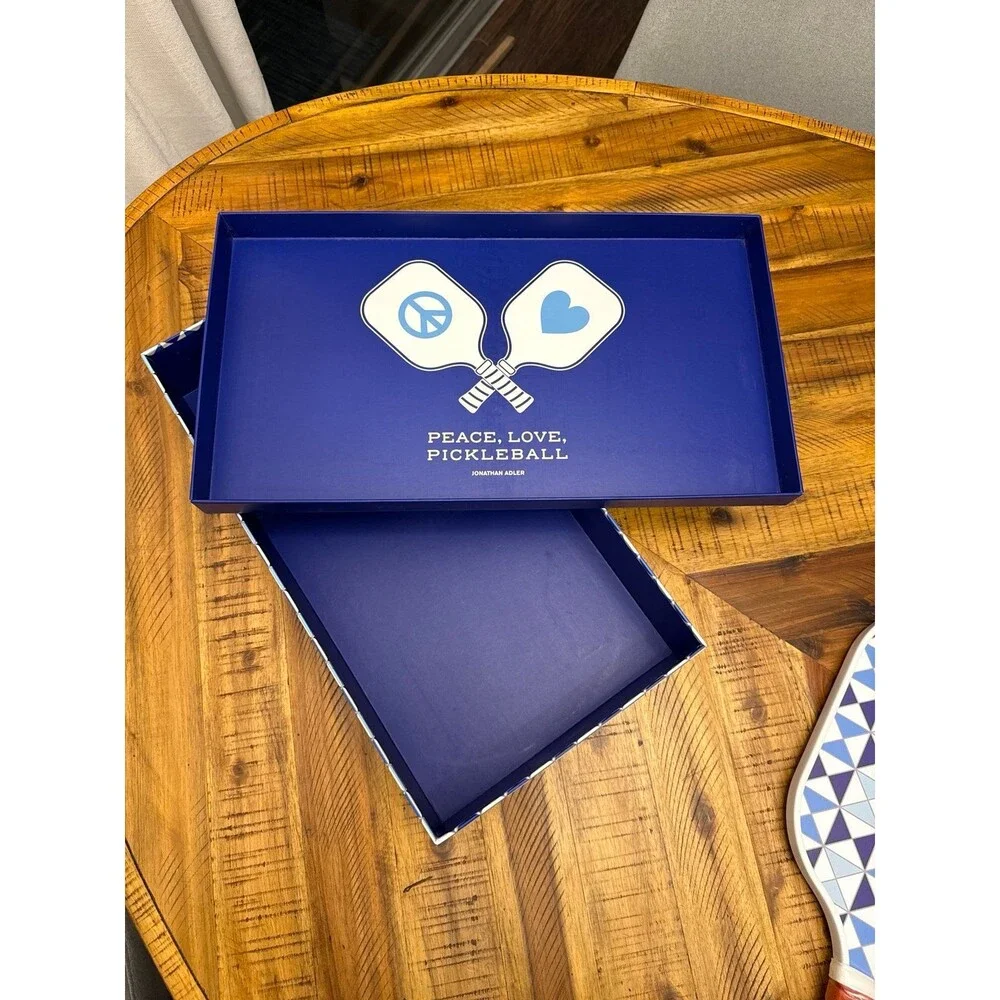 Jonathan Adler Sorrento Pickleball Set NWT 2 Paddles Covers Balls Box
